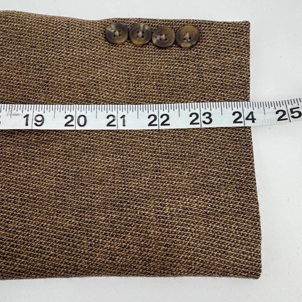 Ralph Lauren Blazer Mens 40R Brown Wool 2-Button Textured Sport Coat Canada Made